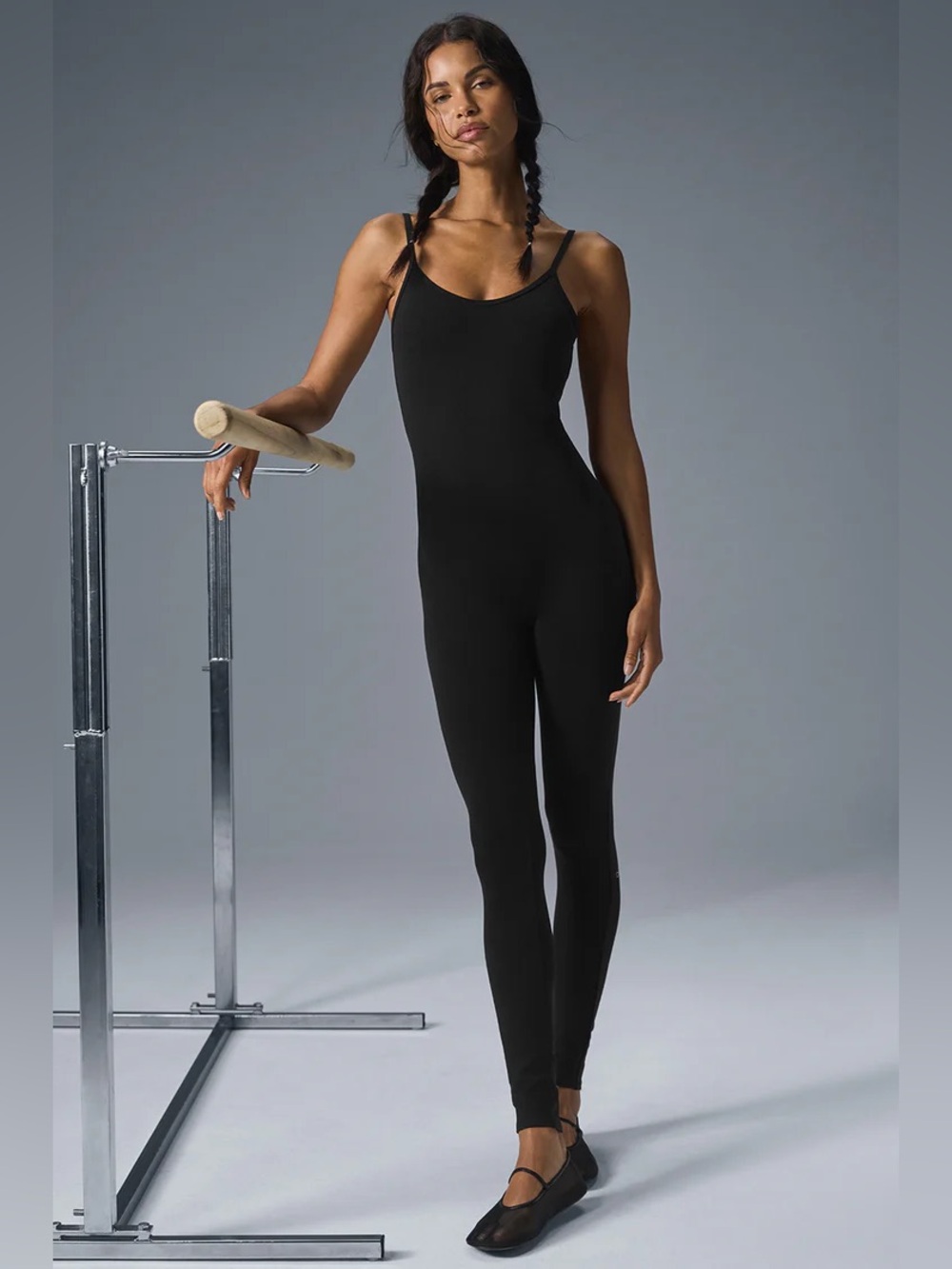 ALO Airbrush One And Done Onesie in Black XS